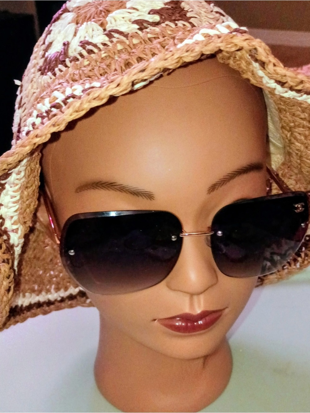 Unisex Gradient Rimless Aviator Sunglasses